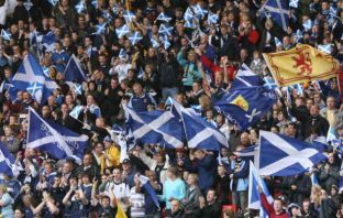 The Tartan Army in action.