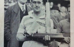 Willie Lyon with the Empire Exhibition Cup