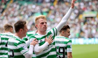 Stephen Welsh celebrates
