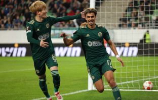 Jota and Kyogo celebrate