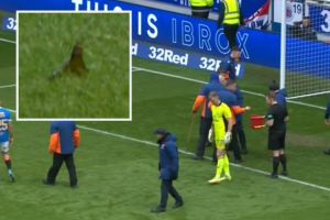 Joe Hart's goalmouth had broken glass thrown on it at the interval