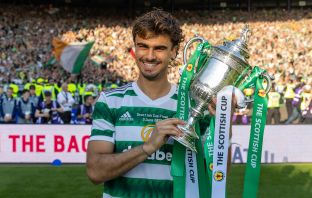 Jota with the Scottish Cup