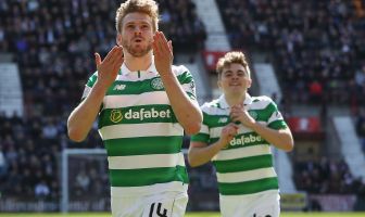 Stuart Armstrong of Celtic celebrates