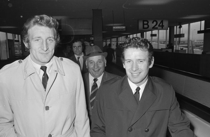 Tommy Gemmell with his close friend Willie Wallace