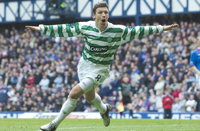 Alan Thompson celebrates