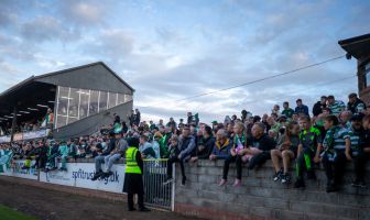 Celtic supporters at Somerset park Ayr
