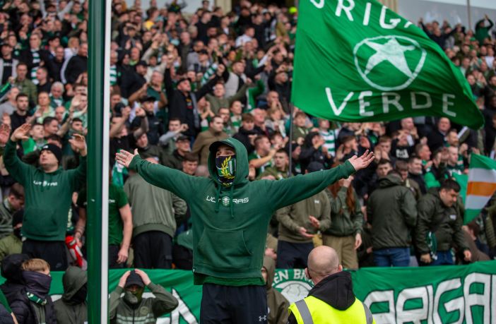 Celtic supporters at Fir Park