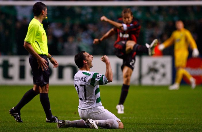 Scott McDonald celebrates
