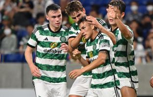 Alexandro Bernabei of Celtic celebrates scoring