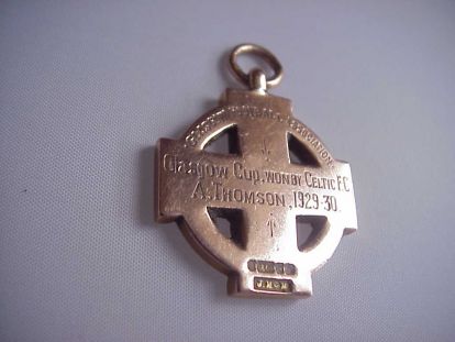 Glasgow Cup medal 1929/30