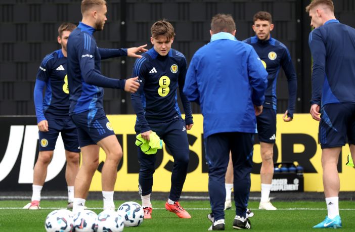 Ben Doak training with Scotland
