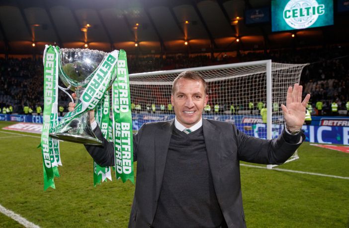 Brenda's first trophy at Celtic