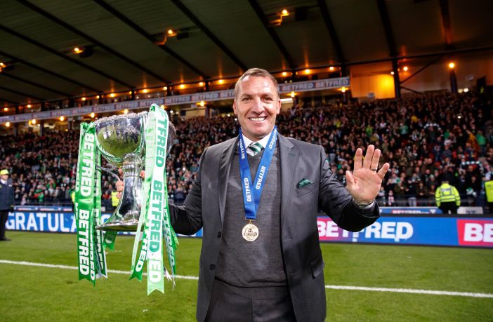 Brendan Rodgers with the League Cup
