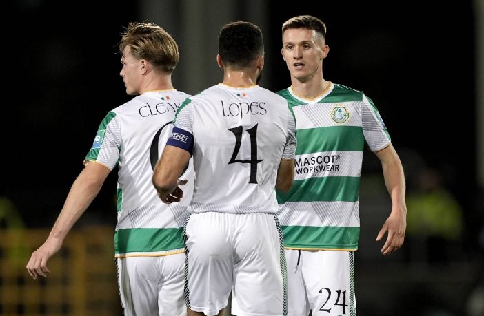 Johnny Kenny right celebrates scoring