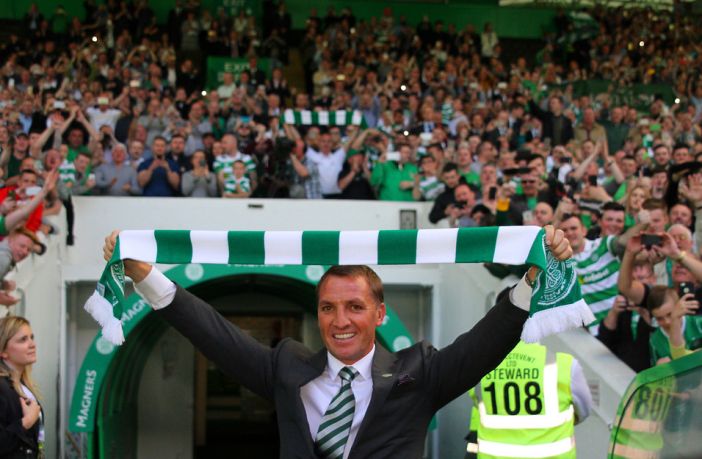 Brendan Rodgers arrives at Celtic