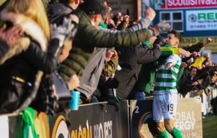 Mikey Johnston celebrates
