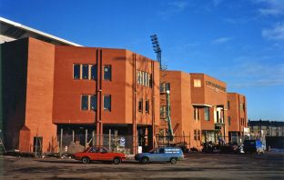The new facade at Celtic Park in 1988