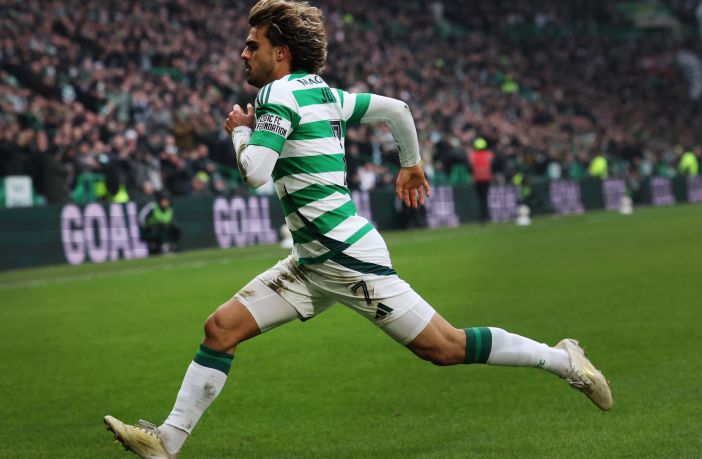 Jota of Celtic celebrates