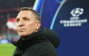 Brendan Rodgers at the Allianz Arena