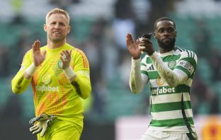 Kasper Schmeichel and Jeffrey Schlupp