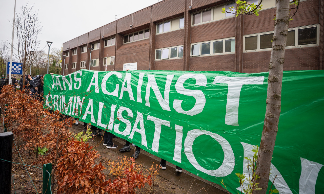 Celtic Fans Against Criminalisation Protest