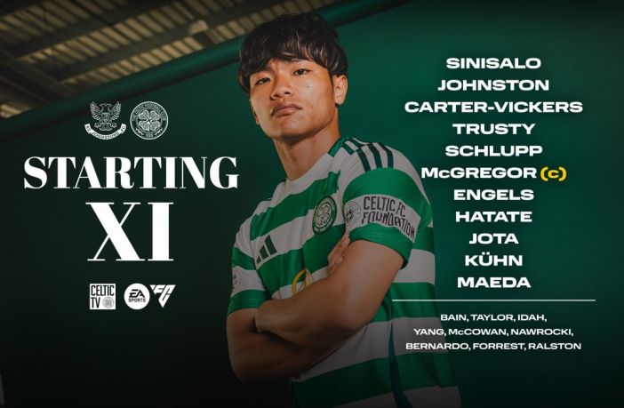 Celtic team to play St Johnstone