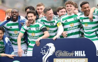 Celtic players celebrate