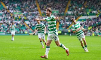 Anthony Ralston celebrates