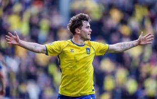 Mathias Kvistgaarden celebrates
