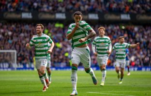 Adam Idah celebrates
