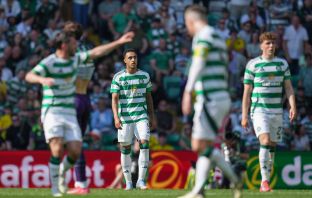 Adam Idah of Celtic celebrates