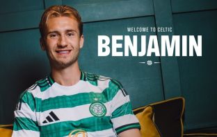 Celtic's new signing Benjamin Nygren in the Hoops.