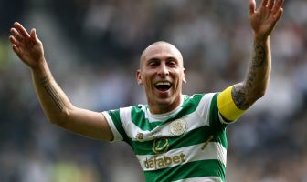 Scott Brown of Celtic celebrates