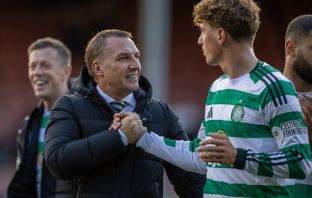 Arne Engels with Brendan Rodgers