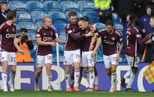 Lawrence Shankland celebrates