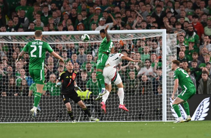 Adam Idah of Republic of Ireland scores