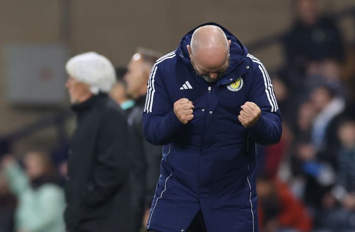 Scotland manager Steve Clarke celebrates