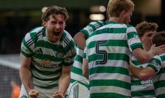 Anthony Ralston celebrates