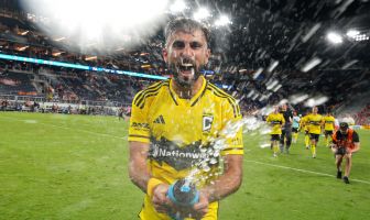 Diego Rossi of Columbus Crew celebrates