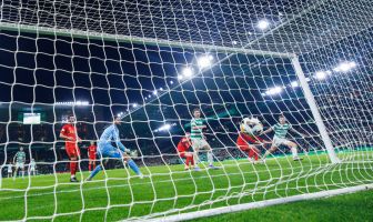 Kieran Tierney scores