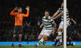 Anthony Stokes beats Falkirk keeper Michael McGovern