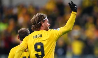 Kasper Hogh of Bodo/Glimt celebrates
