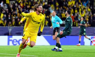 Kasper Hogh of Bodo/Glimt celebrates