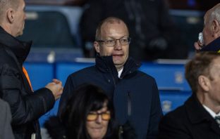 Head of Referees Willie Collum watches on