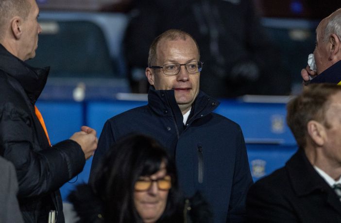 Head of Referees Willie Collum watches on