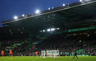Daizen Maeda of Celtic celebrates