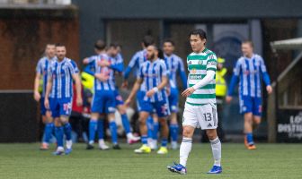 Yang looks dejected as Kilmarnock celebrate