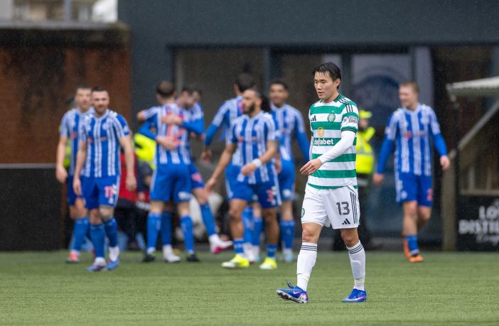 Yang looks dejected as Kilmarnock celebrate