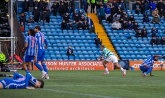 Julian Araujo celebrates at Rugby Park