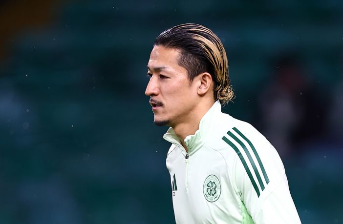 Daizen Maeda during the warm-up